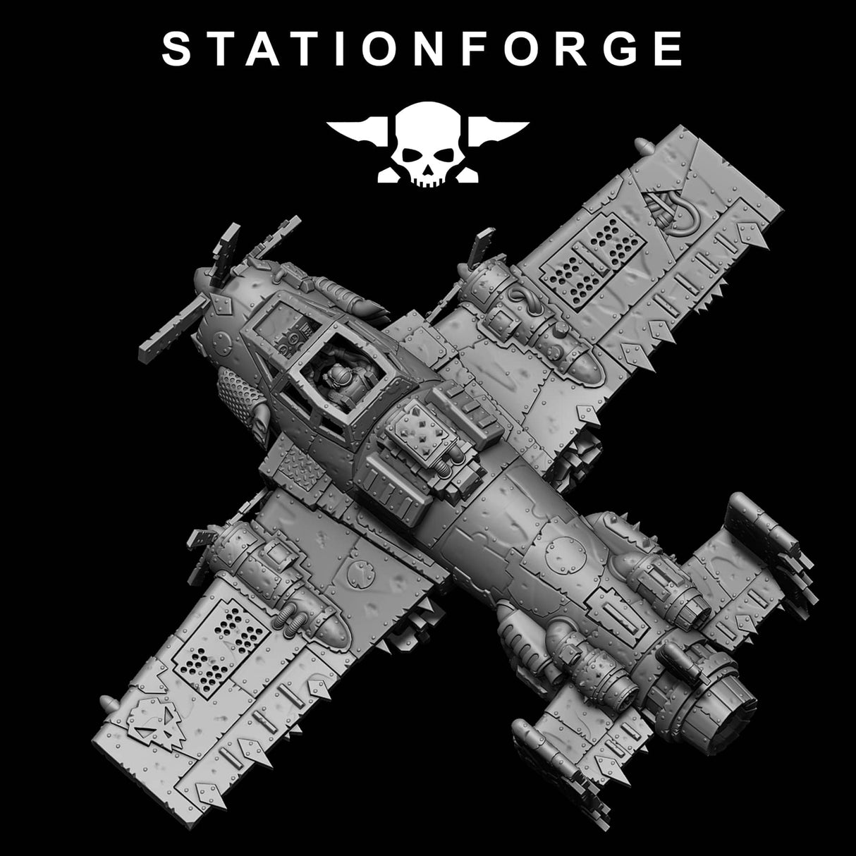 Tabletop Terrain Miniature Orkaz Plane