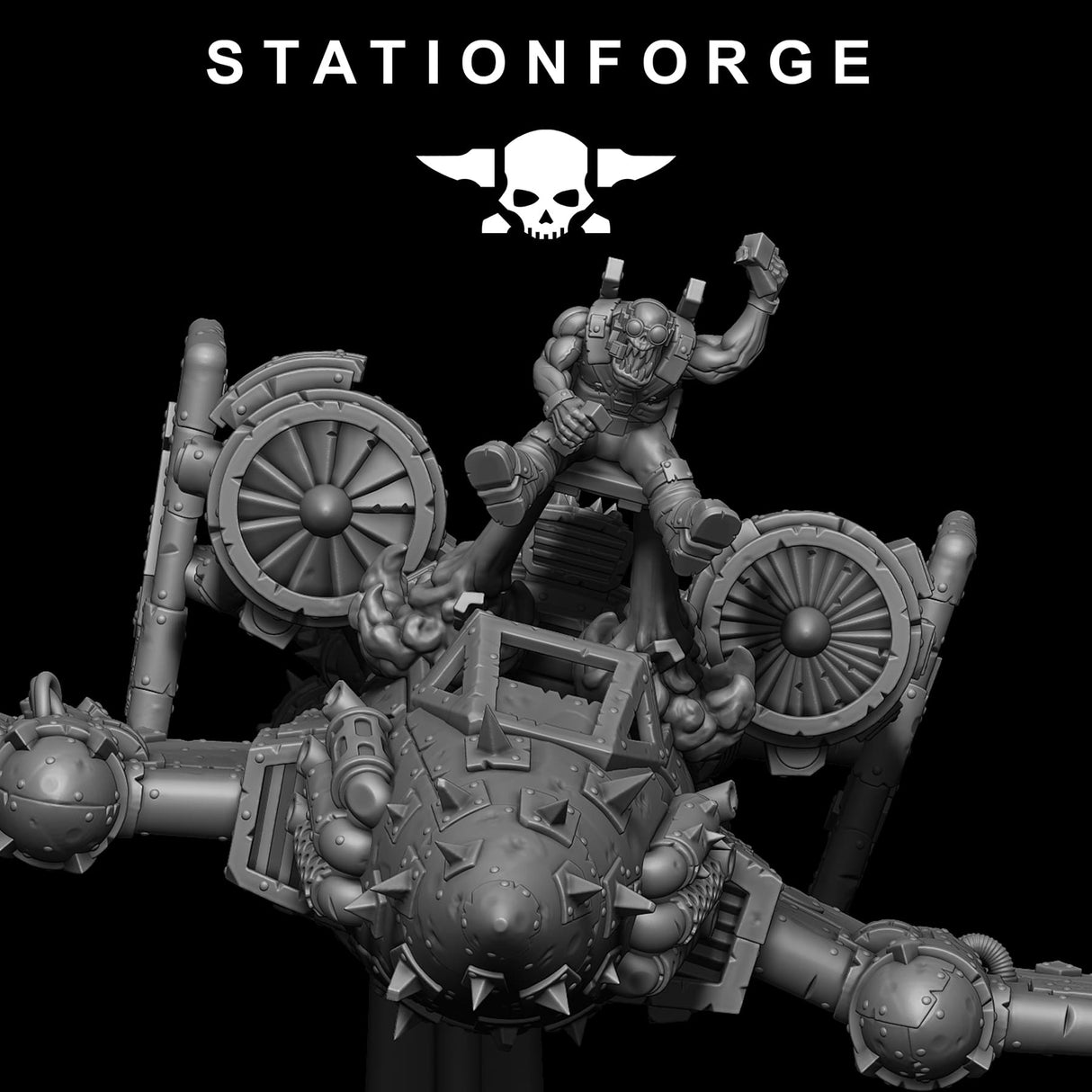 Tabletop Terrain Miniature Orkaz Plane