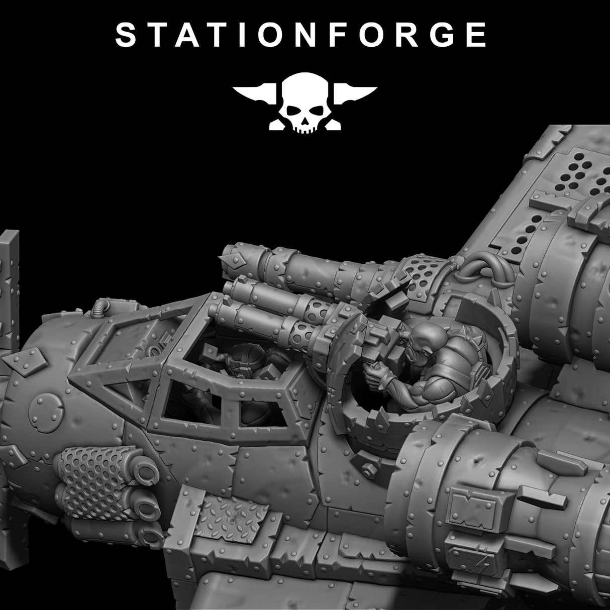 Tabletop Terrain Miniature Orkaz Plane