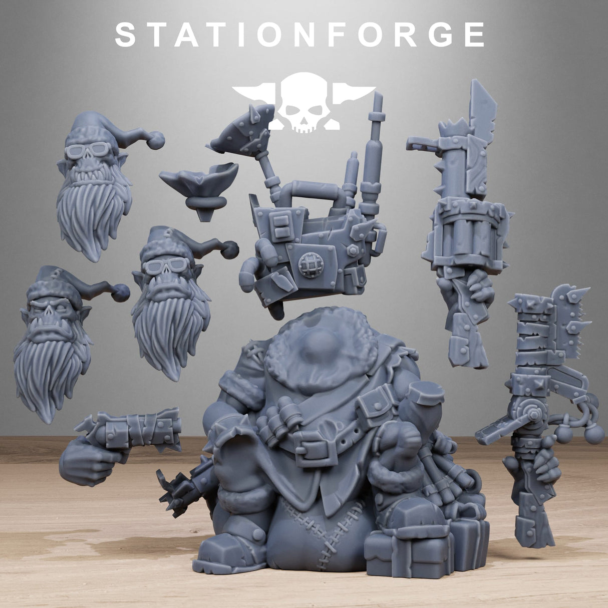 Tabletop Terrain Miniature Orkaz Santa Chaos