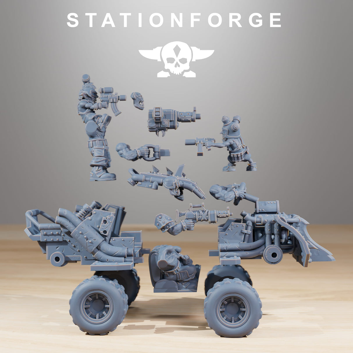 Tabletop Terrain Miniature Orkaz Speedsters