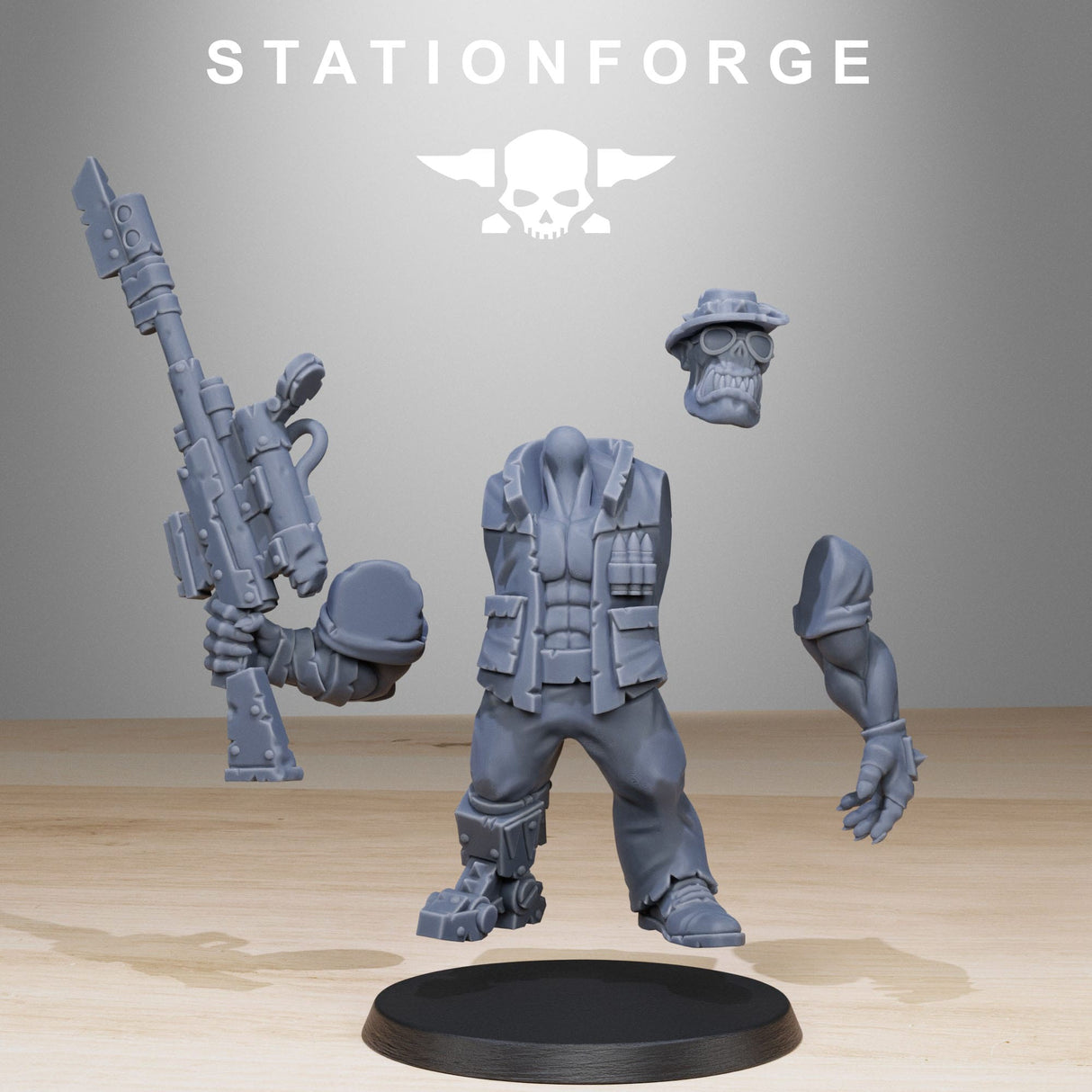 Tabletop Terrain Miniature Orkaz Team Fighters