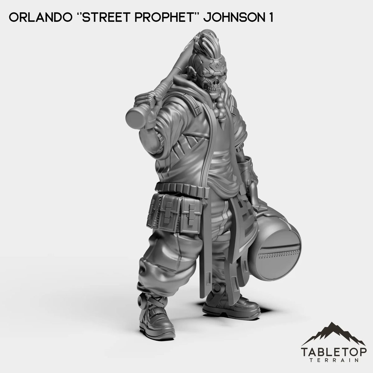 Tabletop Terrain Miniature Orlando ''Street Prophet'' Johnson