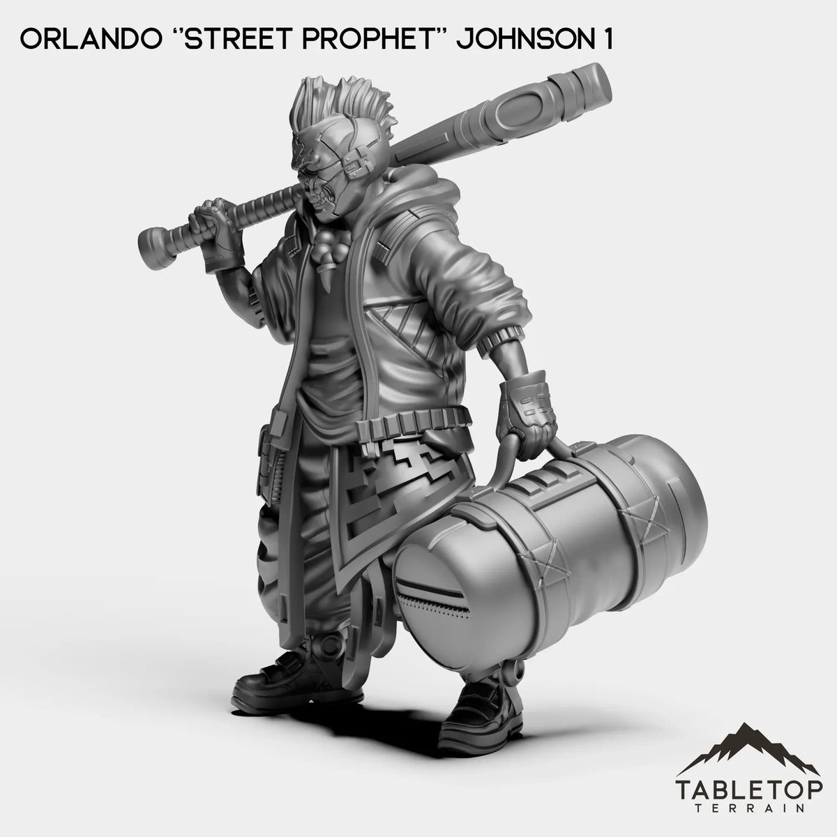 Tabletop Terrain Miniature Orlando ''Street Prophet'' Johnson