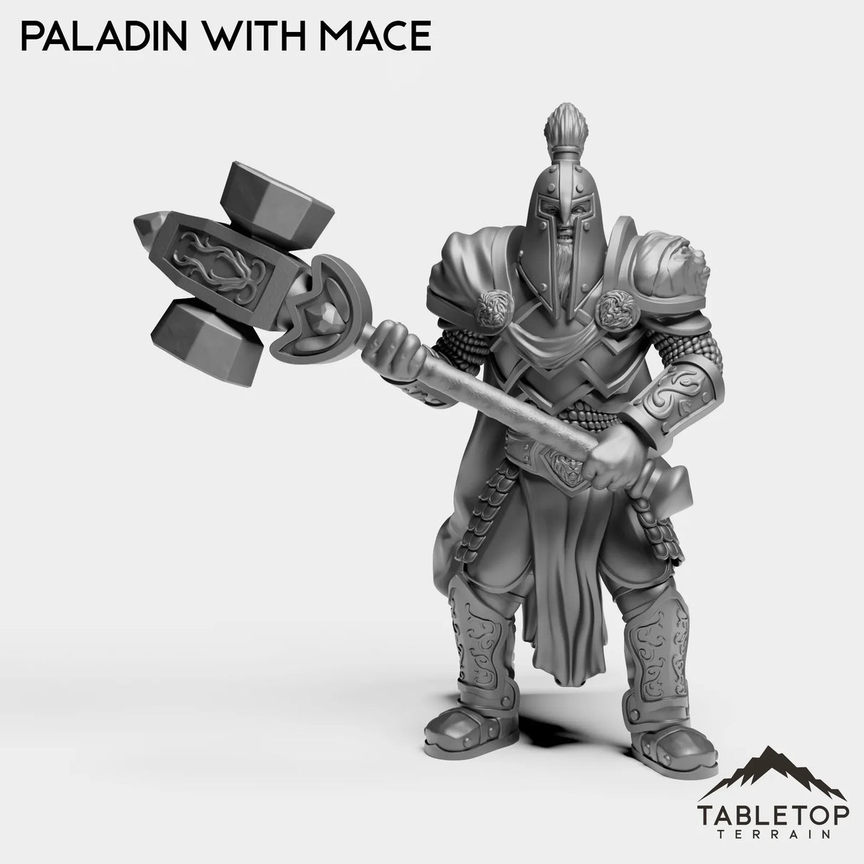 Tabletop Terrain Miniature Paladin with Mace Human Paladin