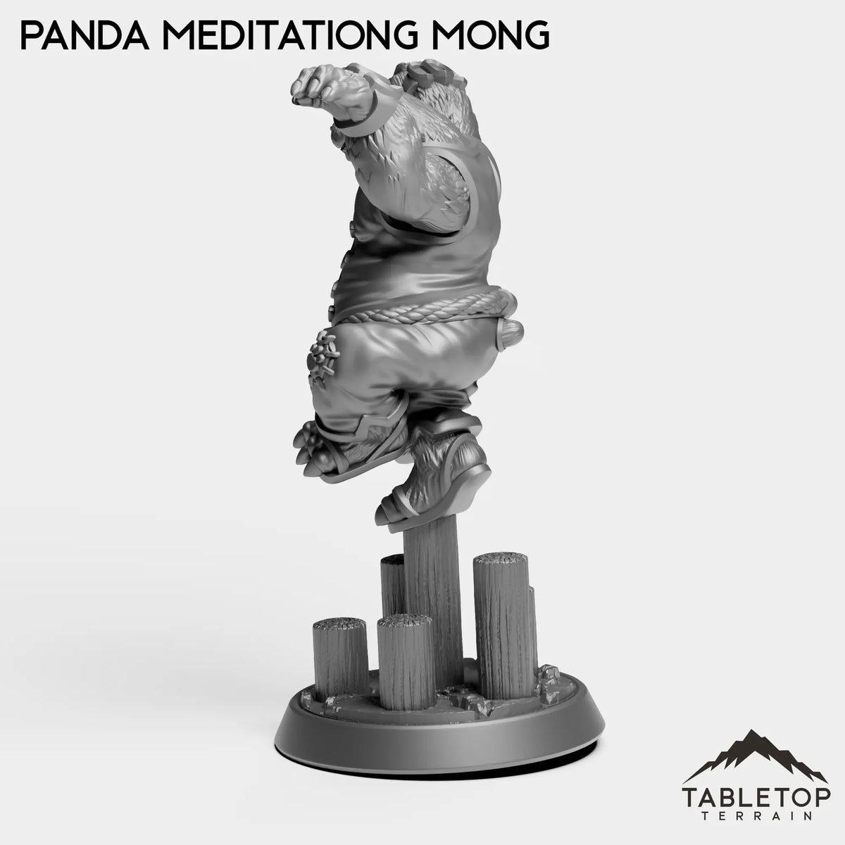 Tabletop Terrain Miniature Panda Meditating Monk