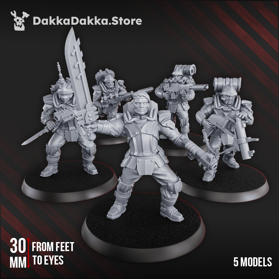Tabletop Terrain Miniature Phaeton Guard Special Forces (x5)