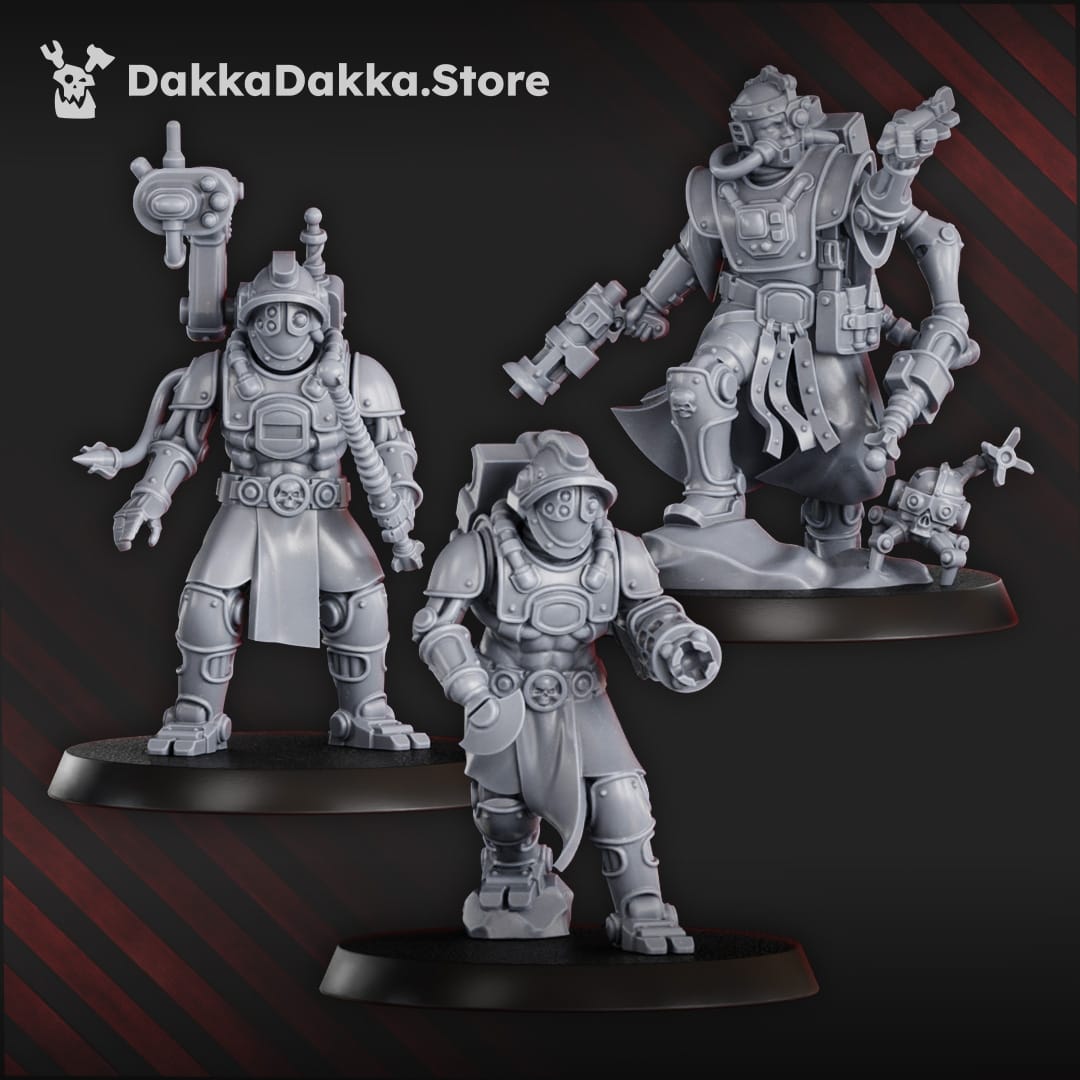 Tabletop Terrain Miniature Pluto's Mechanized Liquidation Team Squad (x10)