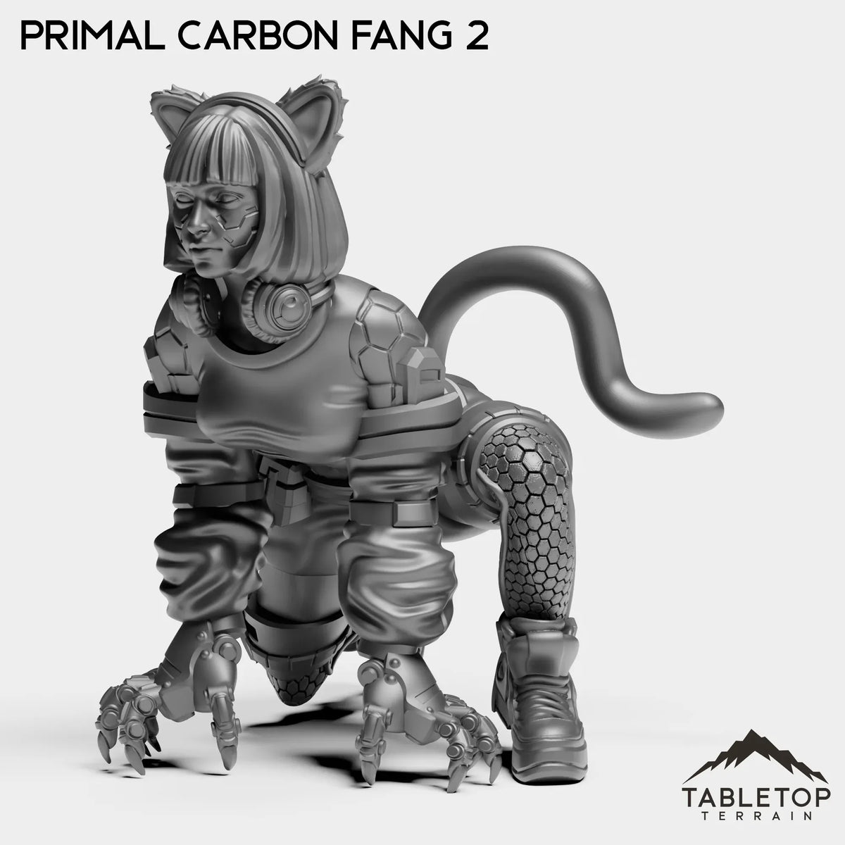Tabletop Terrain Miniature Primal Carbon Fang 2 Carbon