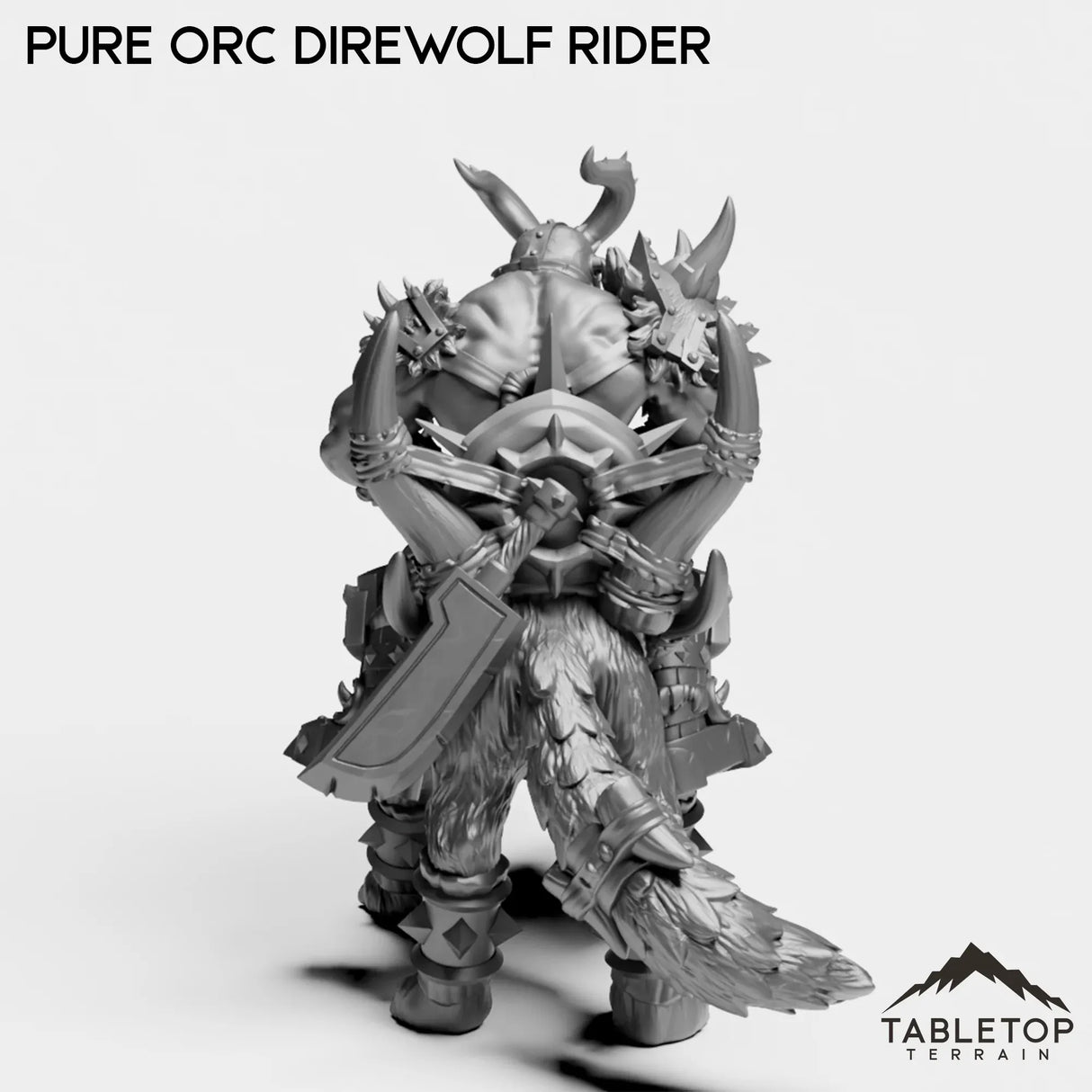 Tabletop Terrain Miniature Pure Orc Direwolf Rider