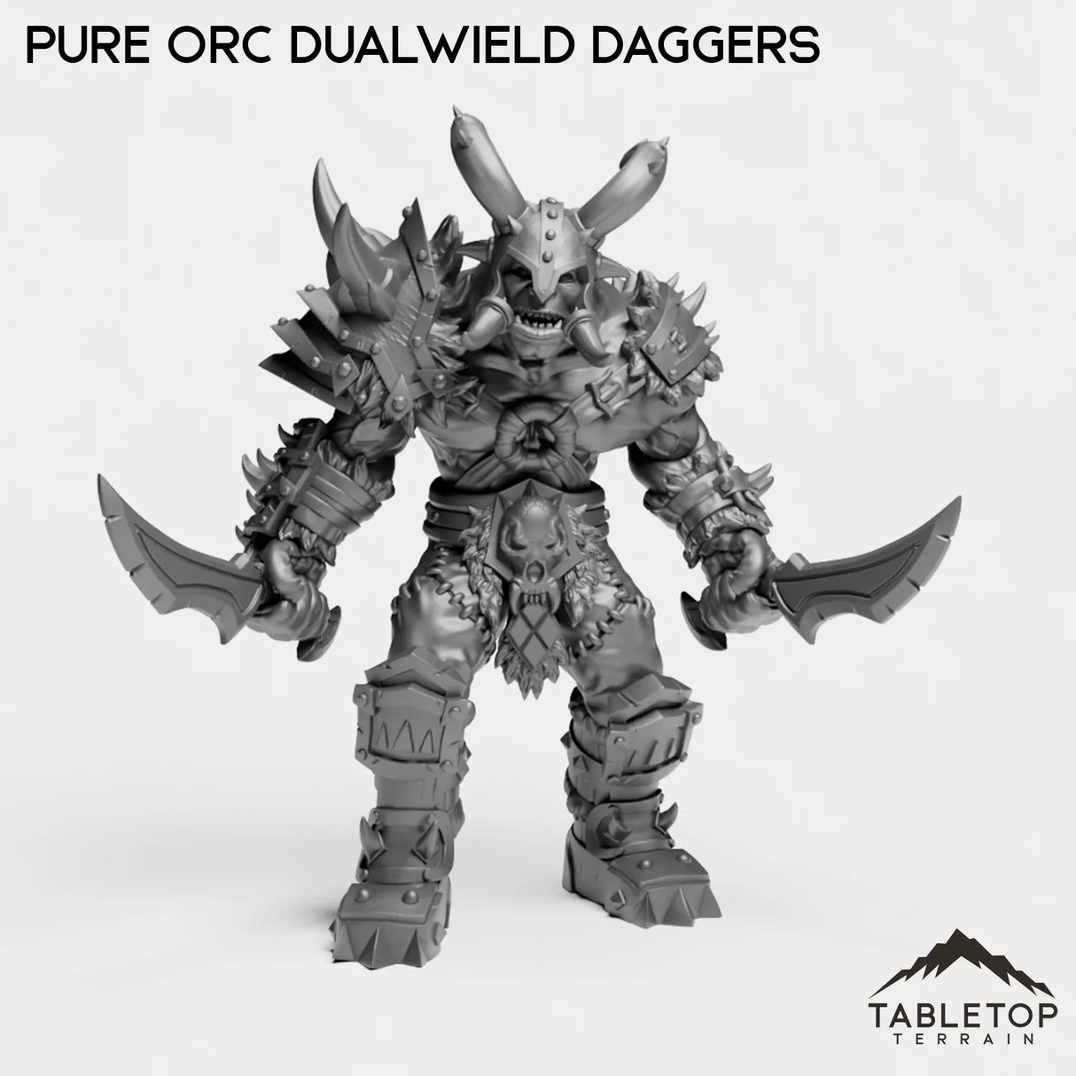 Tabletop Terrain Miniature Pure Orc Dualwield Daggers Pure Orc Dualwielder