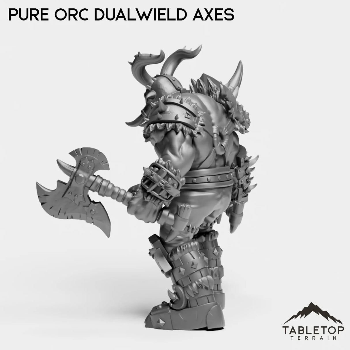 Tabletop Terrain Miniature Pure Orc Dualwielder