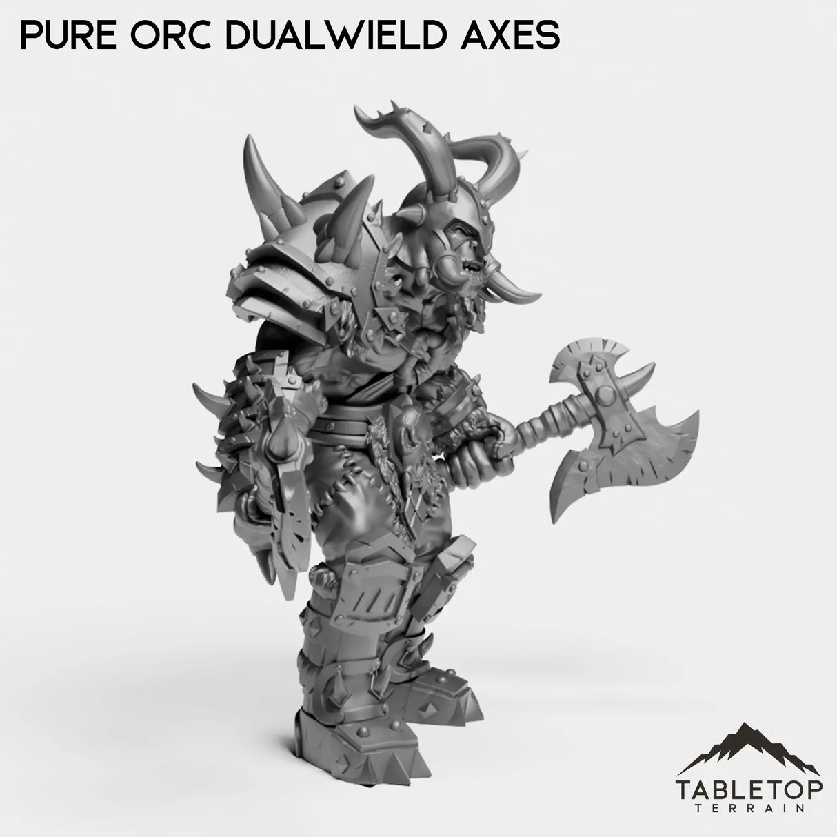 Tabletop Terrain Miniature Pure Orc Dualwielder