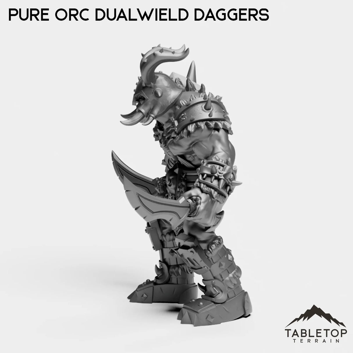 Tabletop Terrain Miniature Pure Orc Dualwielder