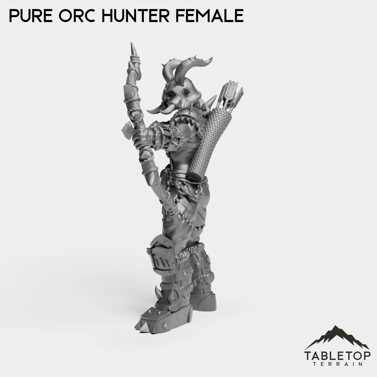 Tabletop Terrain Miniature Pure Orc Hunter Female