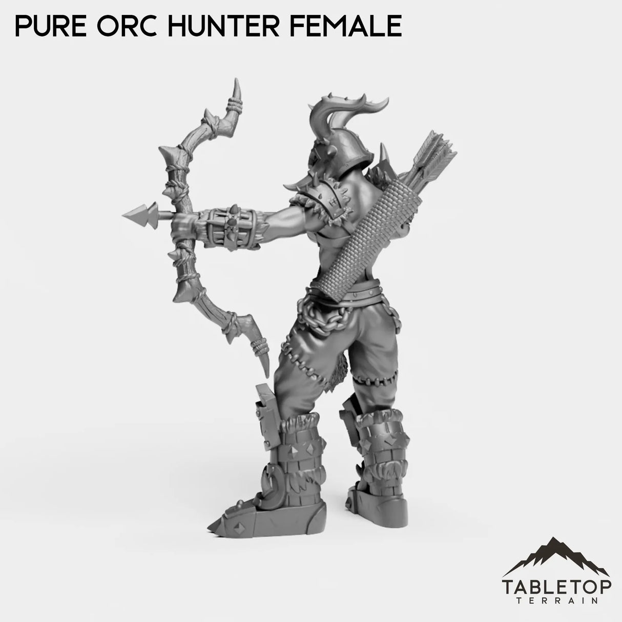 Tabletop Terrain Miniature Pure Orc Hunter Female