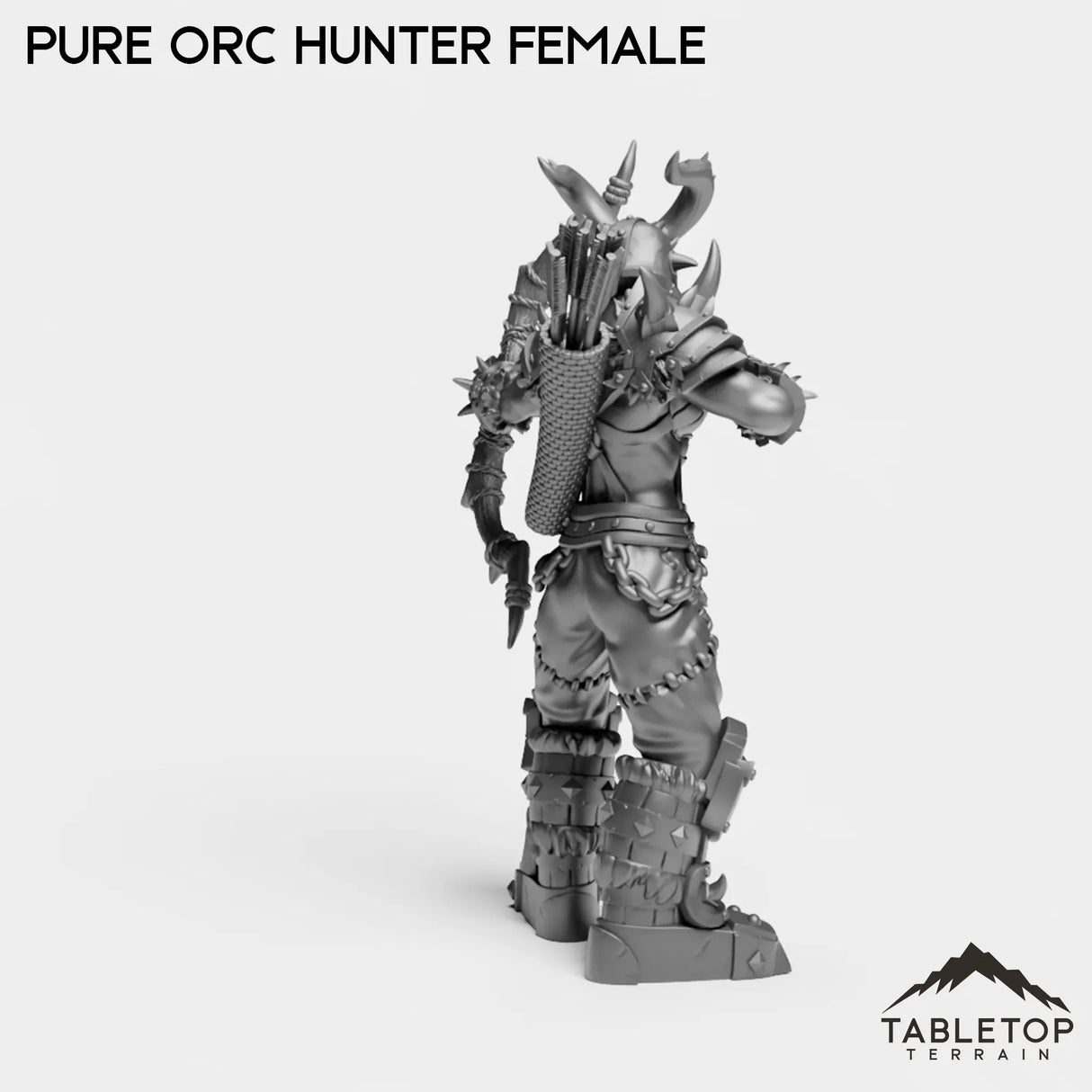 Tabletop Terrain Miniature Pure Orc Hunter Female