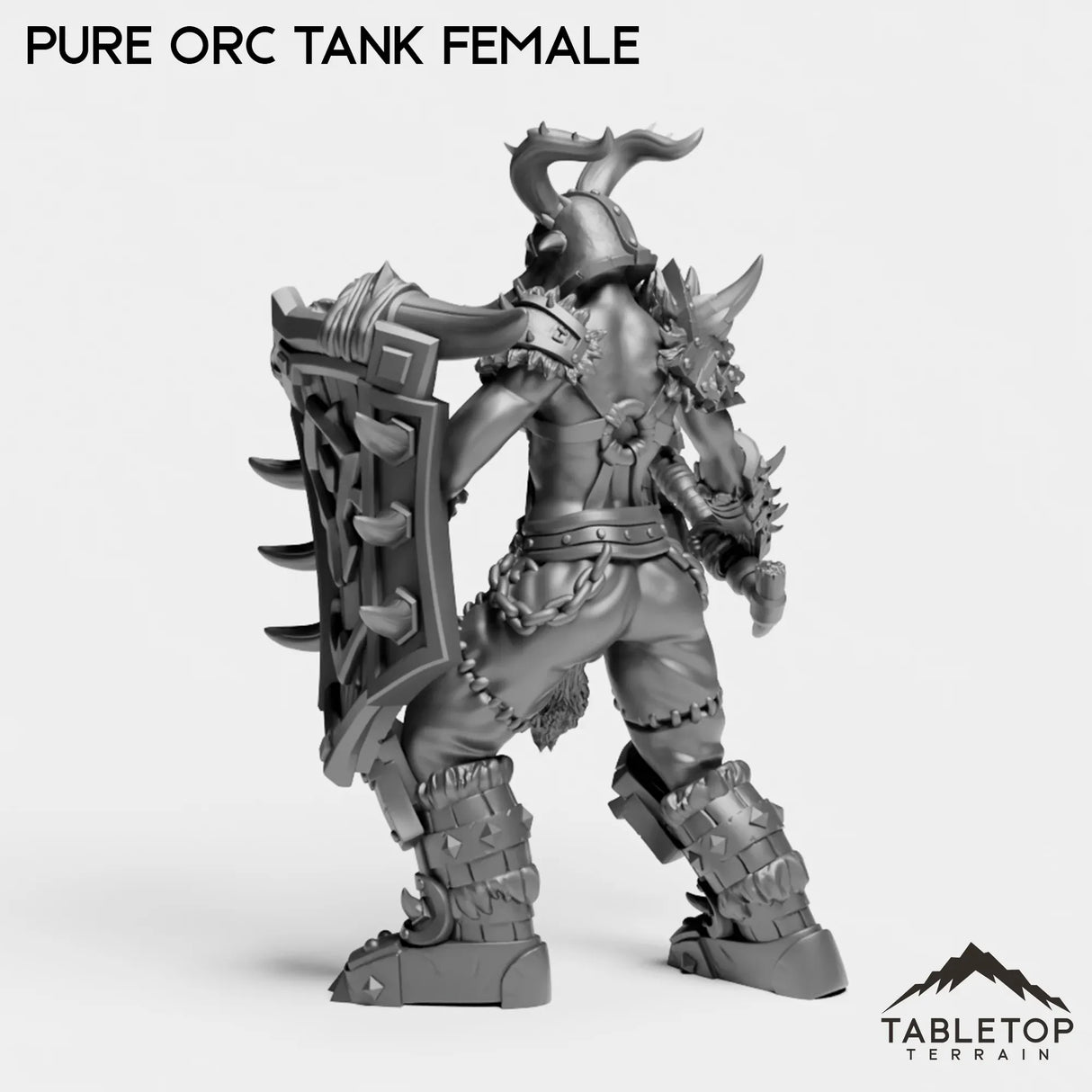 Tabletop Terrain Miniature Pure Orc Tank Female