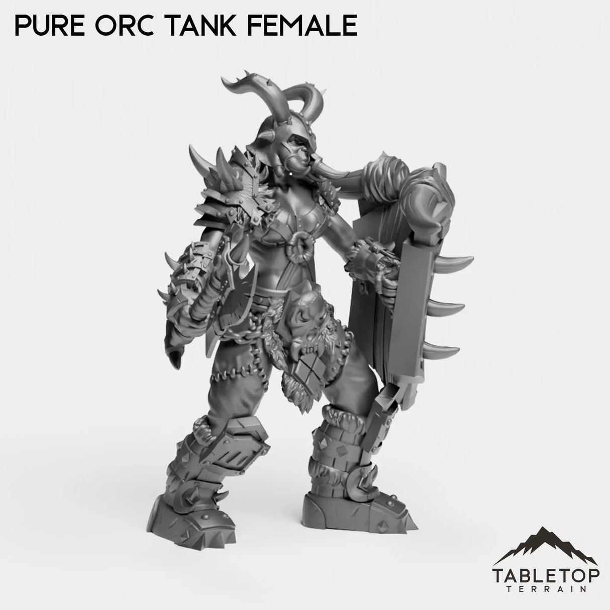 Tabletop Terrain Miniature Pure Orc Tank Female