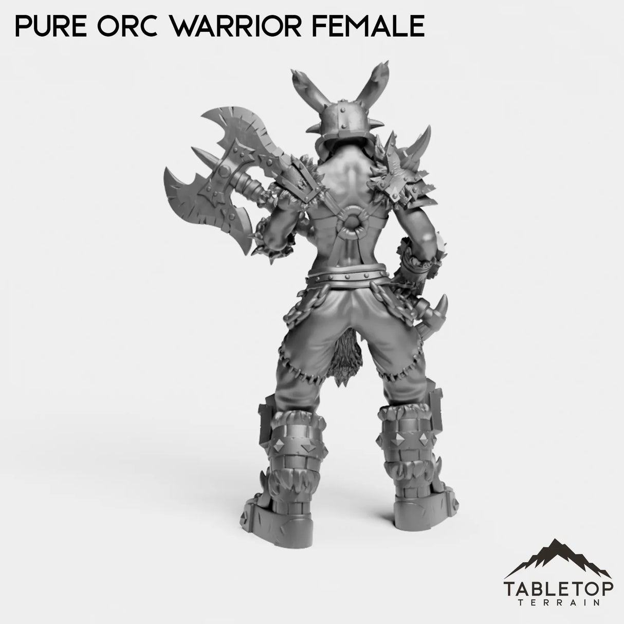 Tabletop Terrain Miniature Pure Orc Warrior Female