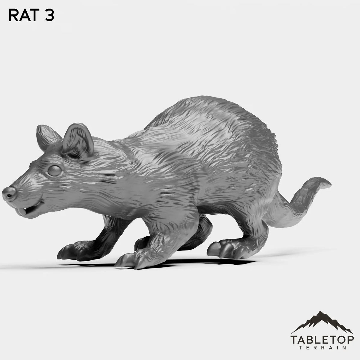 Tabletop Terrain Miniature Rat 3 Rats