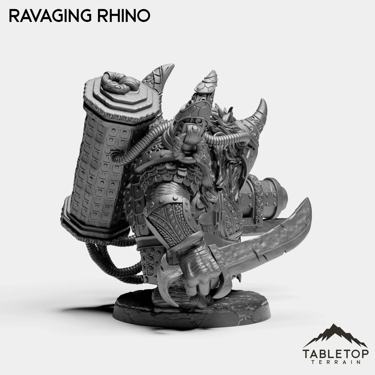Tabletop Terrain Miniature Ravaging Rhino - Alchemical Satrapy