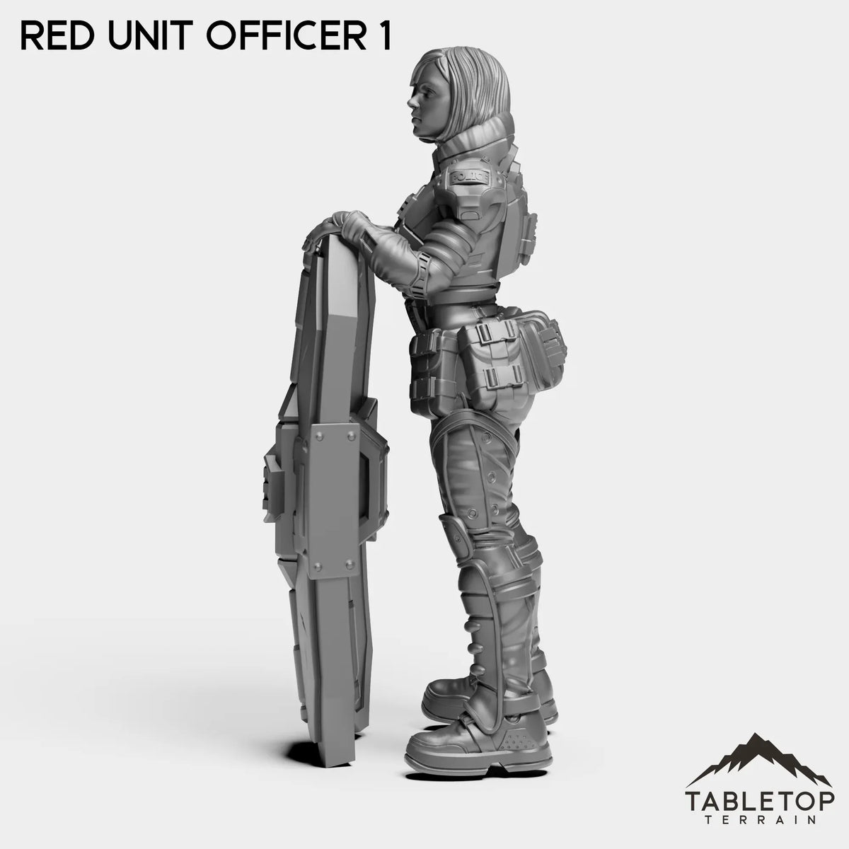 Tabletop Terrain Miniature RED Officer