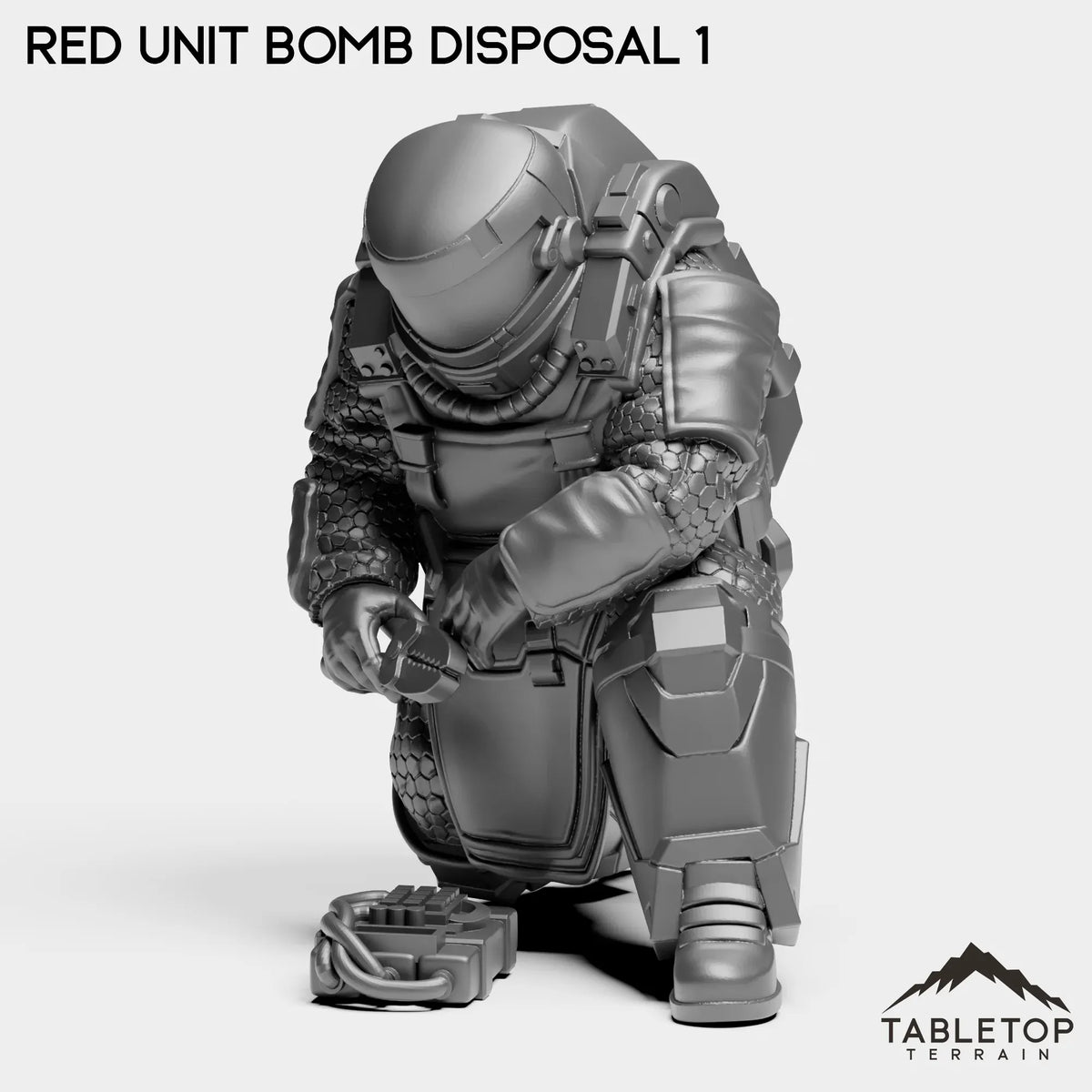 Tabletop Terrain Miniature RED Unit Bomb Disposal 1 RED Unit Bomb Disposal
