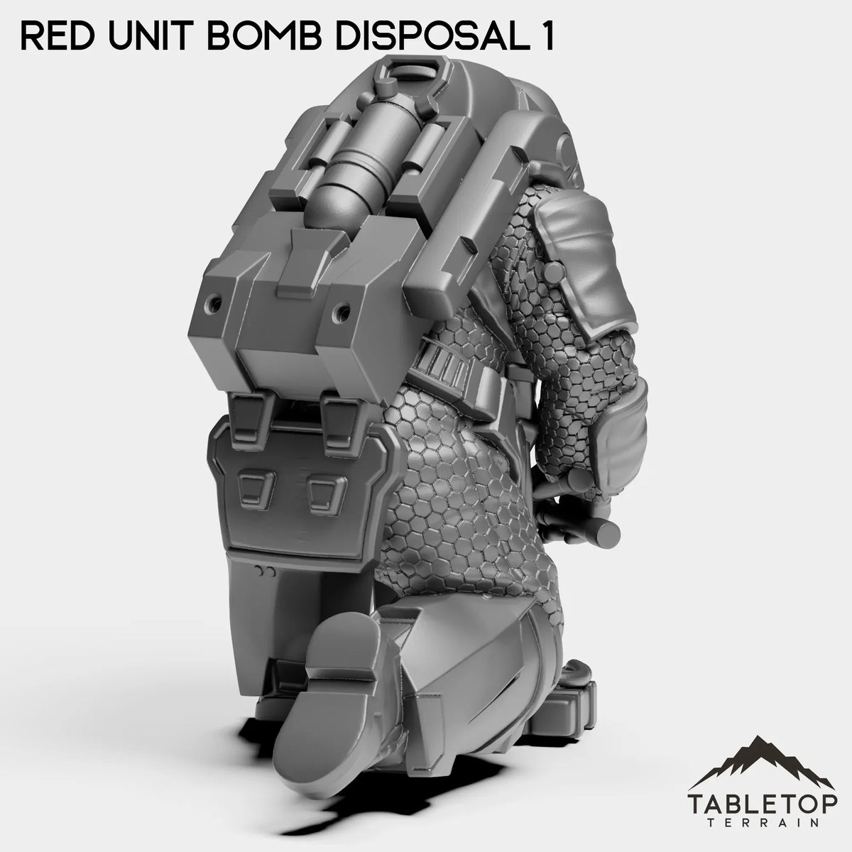 Tabletop Terrain Miniature RED Unit Bomb Disposal