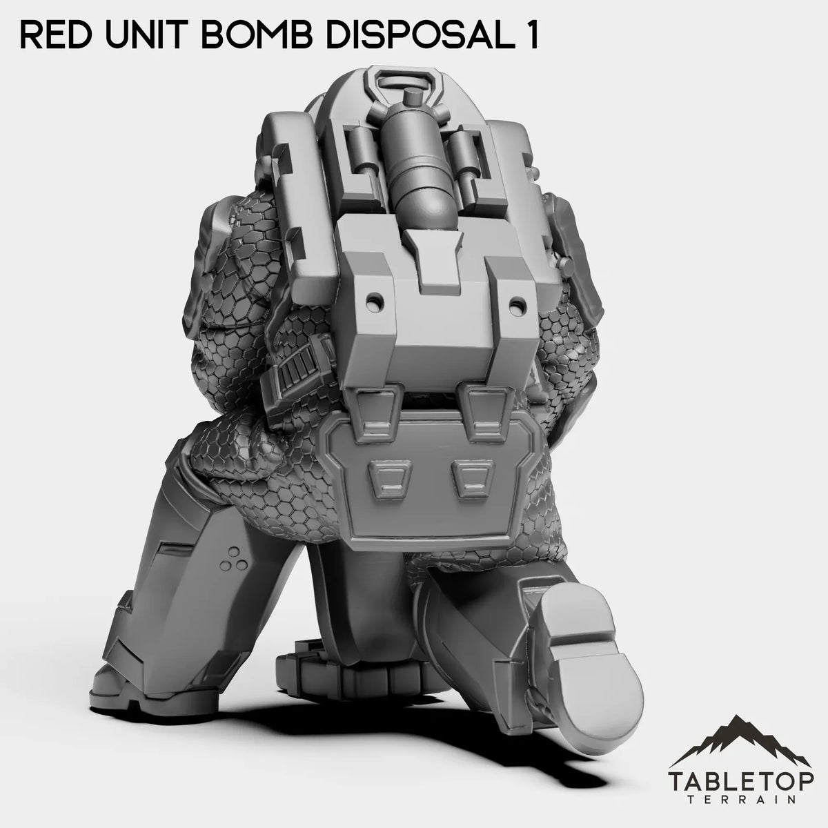 Tabletop Terrain Miniature RED Unit Bomb Disposal