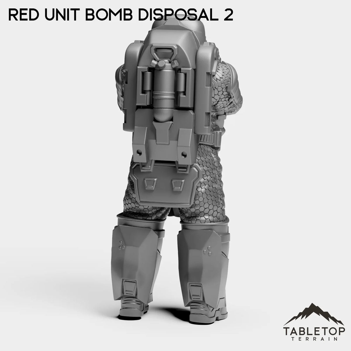 Tabletop Terrain Miniature RED Unit Bomb Disposal