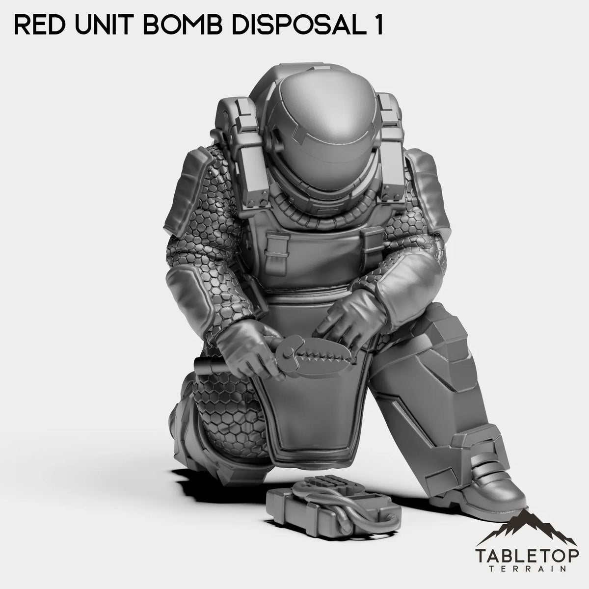 Tabletop Terrain Miniature RED Unit Bomb Disposal