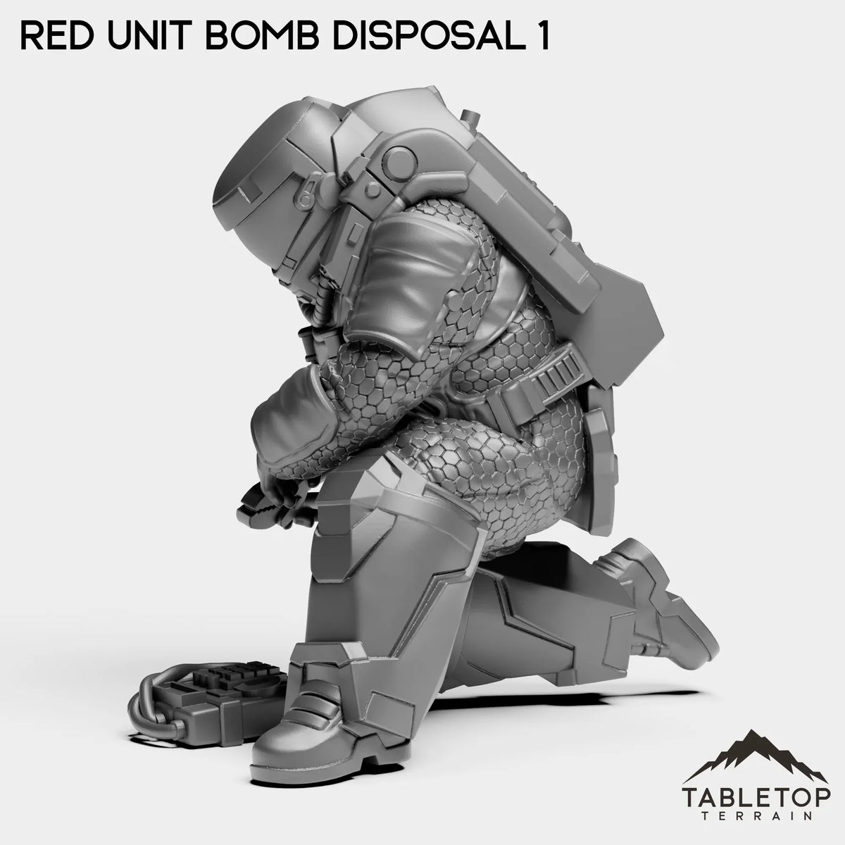 Tabletop Terrain Miniature RED Unit Bomb Disposal