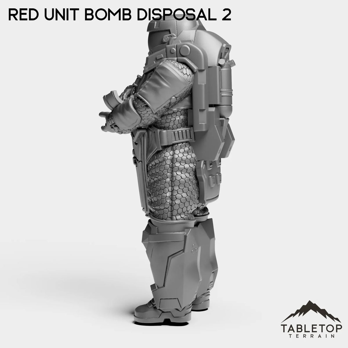 Tabletop Terrain Miniature RED Unit Bomb Disposal