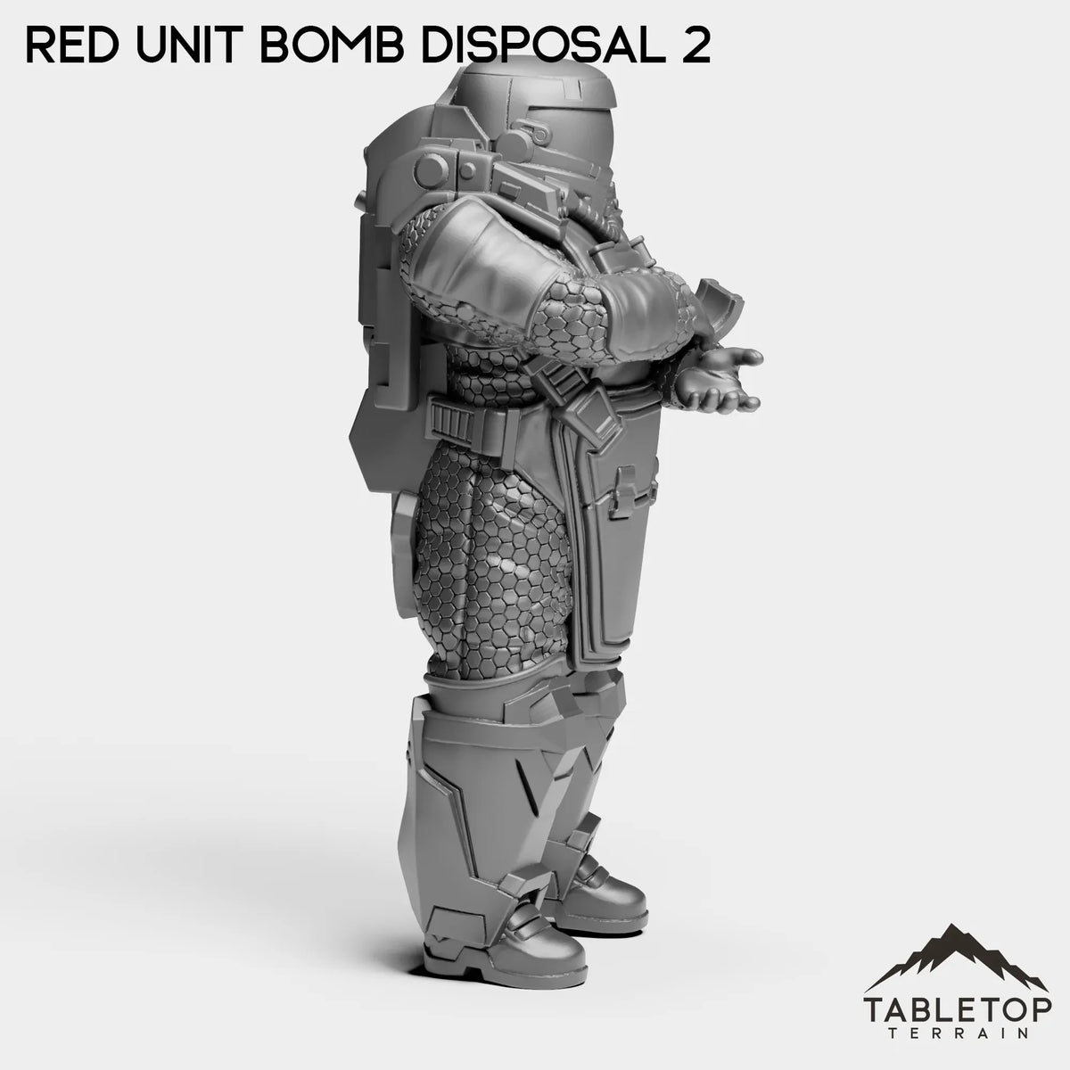 Tabletop Terrain Miniature RED Unit Bomb Disposal