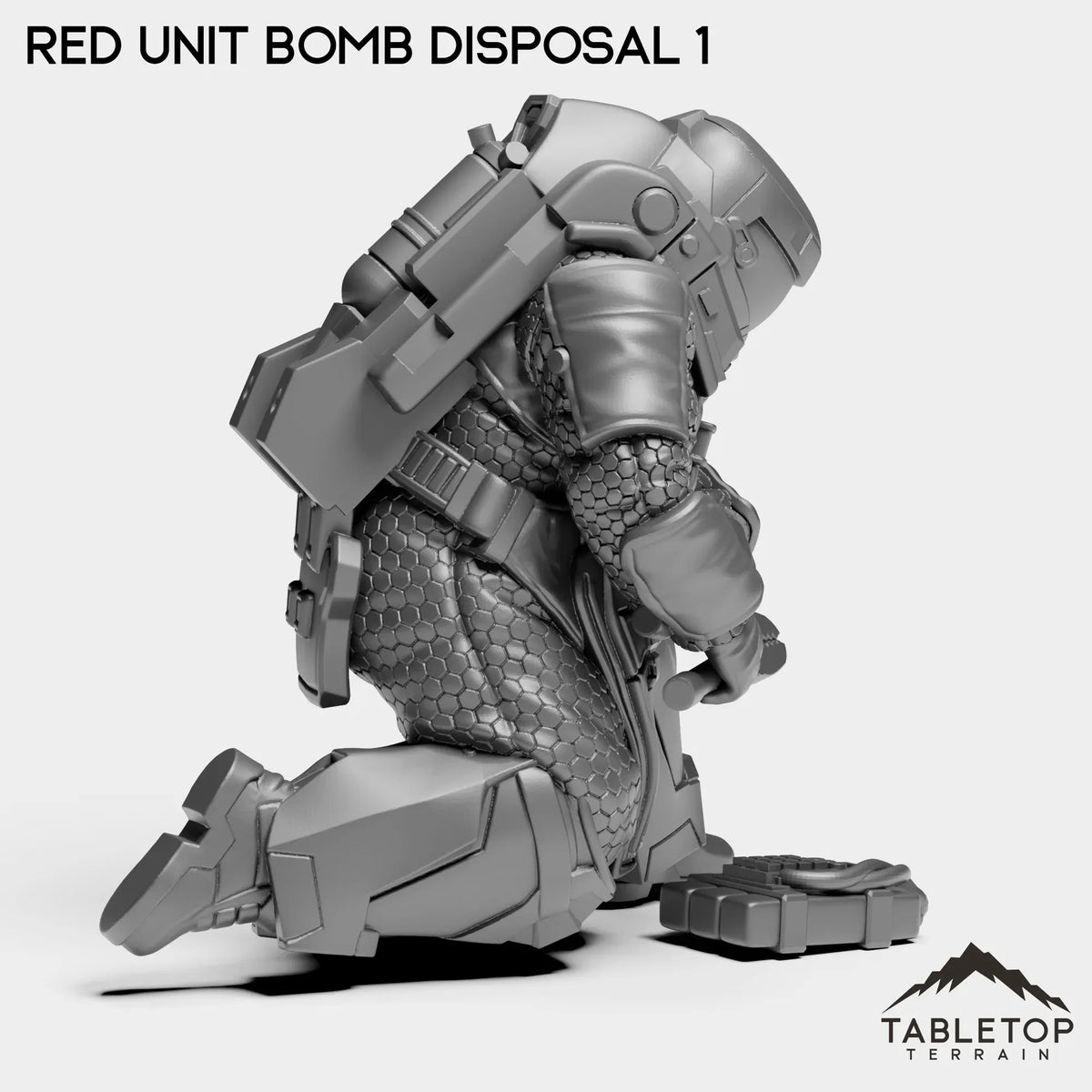 Tabletop Terrain Miniature RED Unit Bomb Disposal