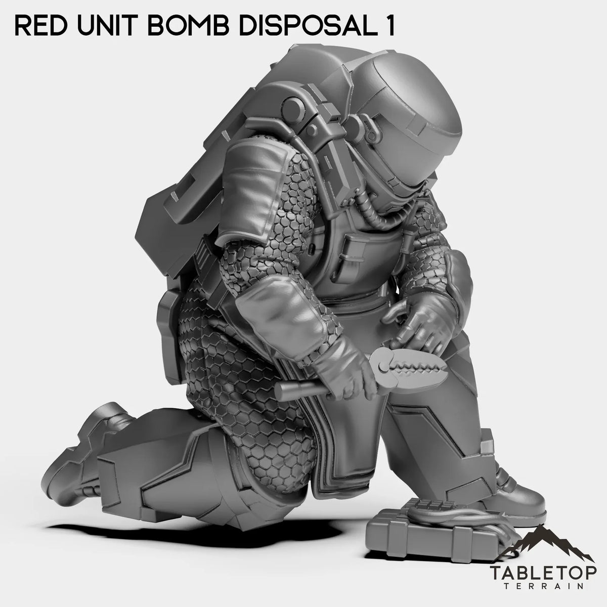 Tabletop Terrain Miniature RED Unit Bomb Disposal