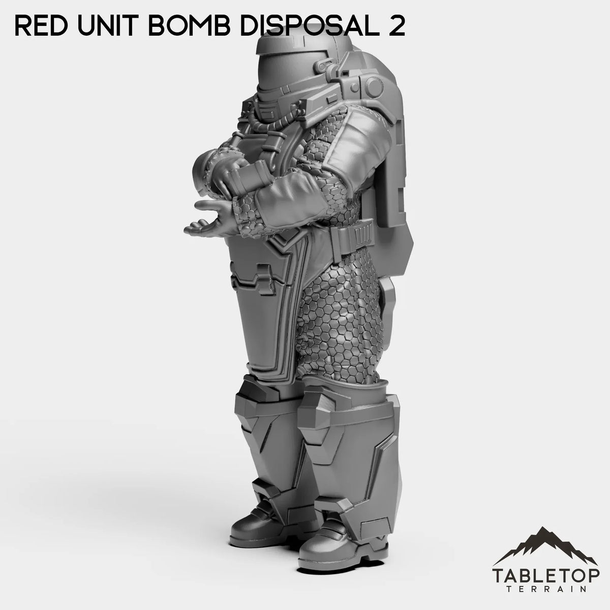 Tabletop Terrain Miniature RED Unit Bomb Disposal