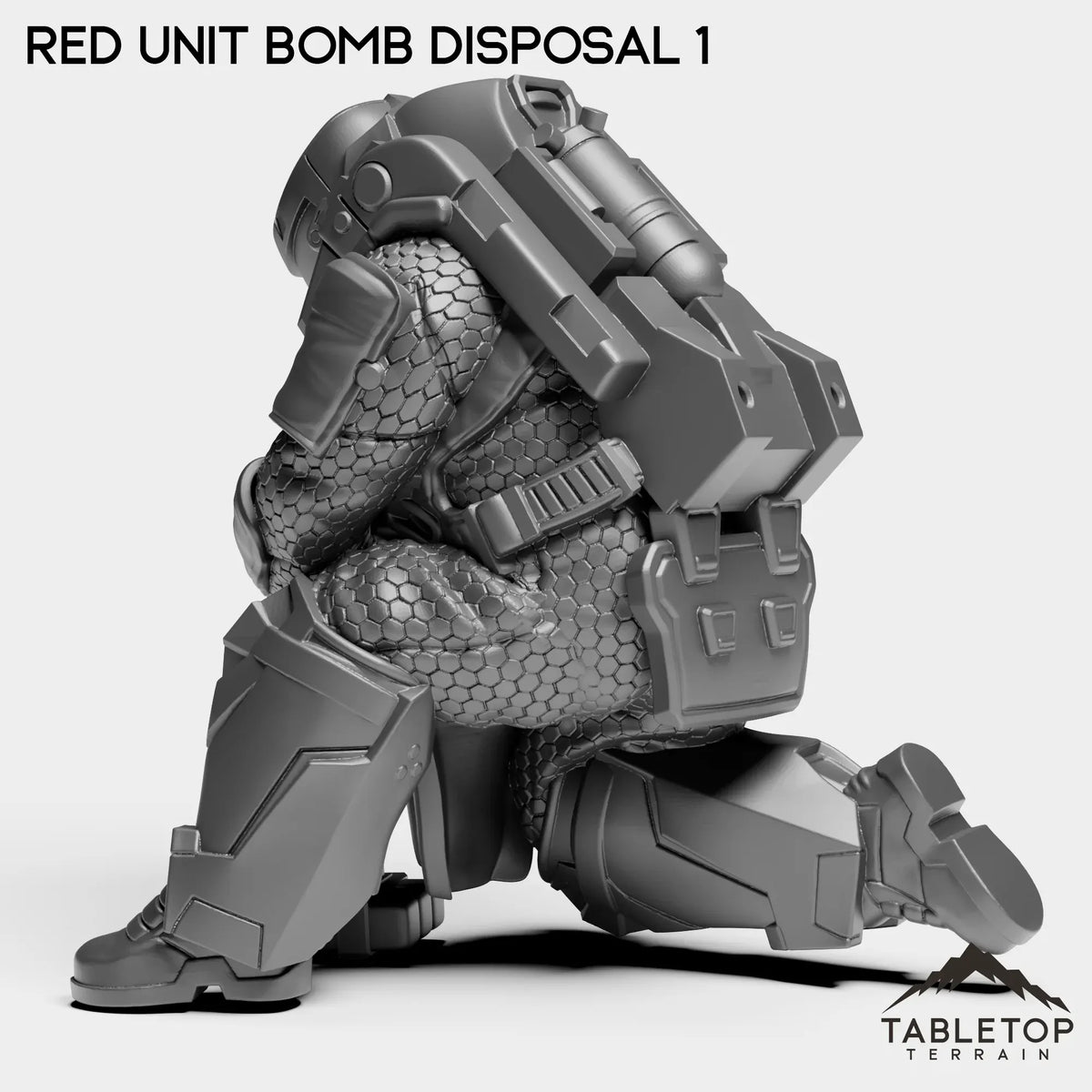 Tabletop Terrain Miniature RED Unit Bomb Disposal