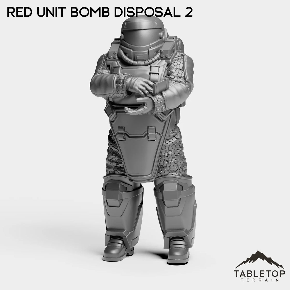 Tabletop Terrain Miniature RED Unit Bomb Disposal