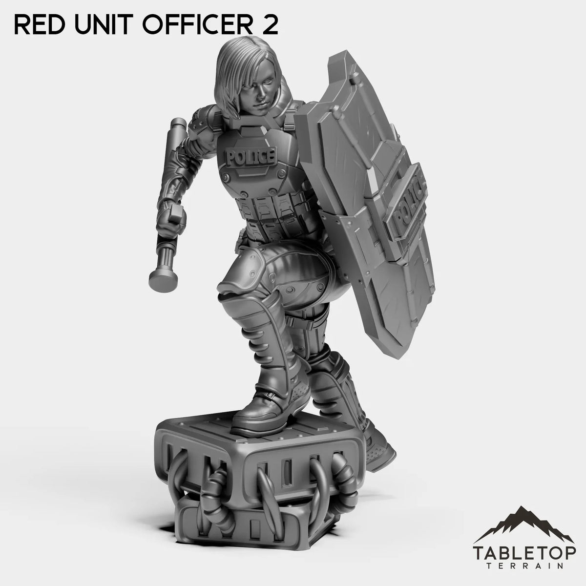 Tabletop Terrain Miniature RED Unit Officer 2 RED Officer