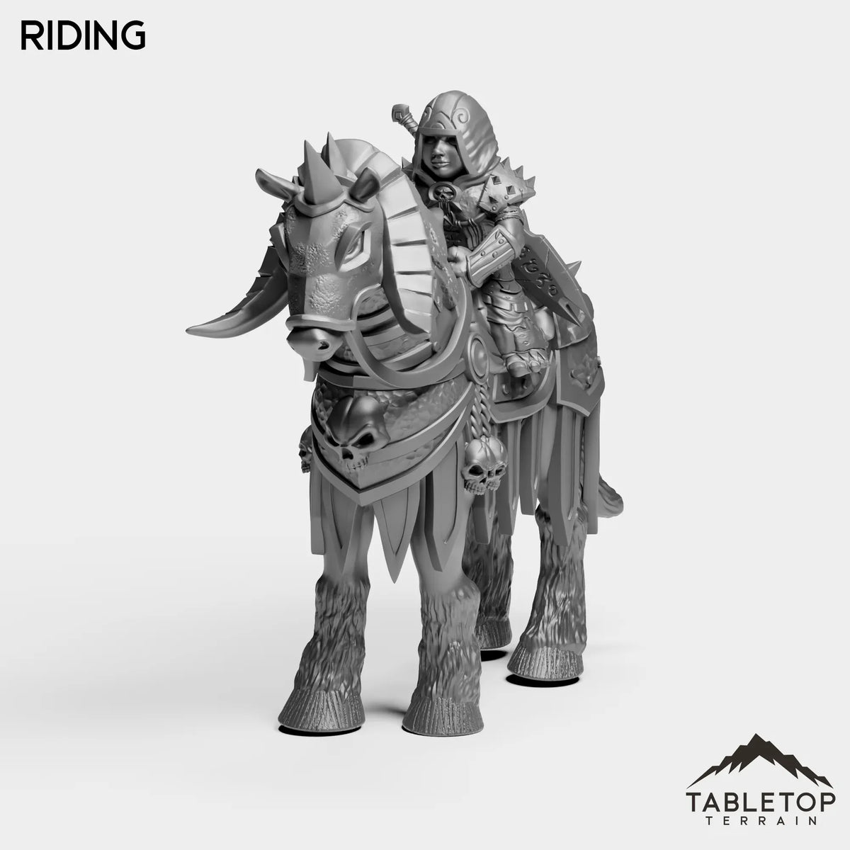 Tabletop Terrain Miniature Riding DK Gnome Female