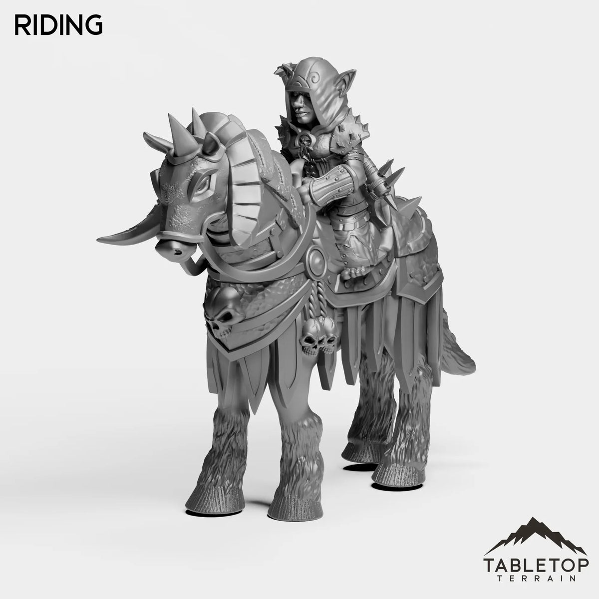 Tabletop Terrain Miniature Riding DK Goblin Female