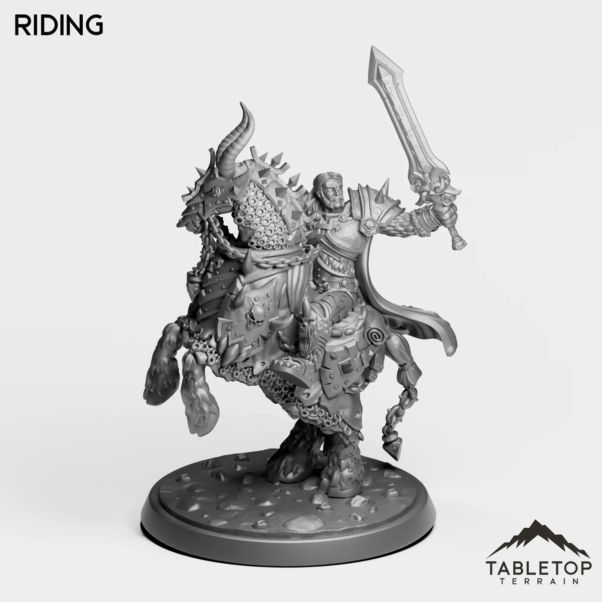Tabletop Terrain Miniature Riding DK Horseman King