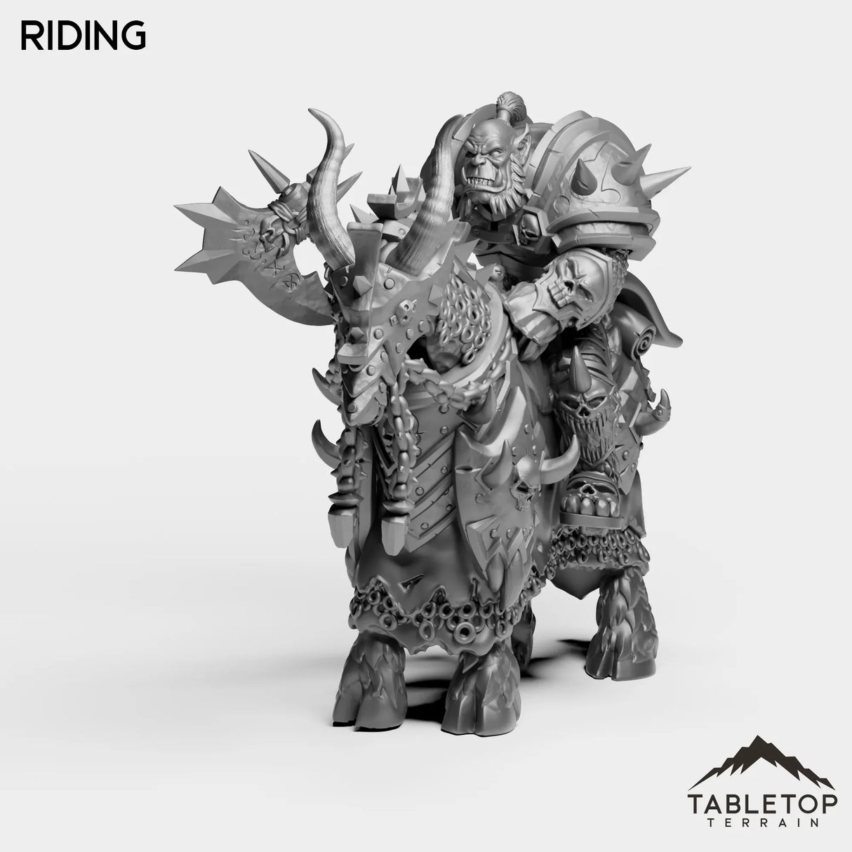 Tabletop Terrain Miniature Riding DK Horseman Orc