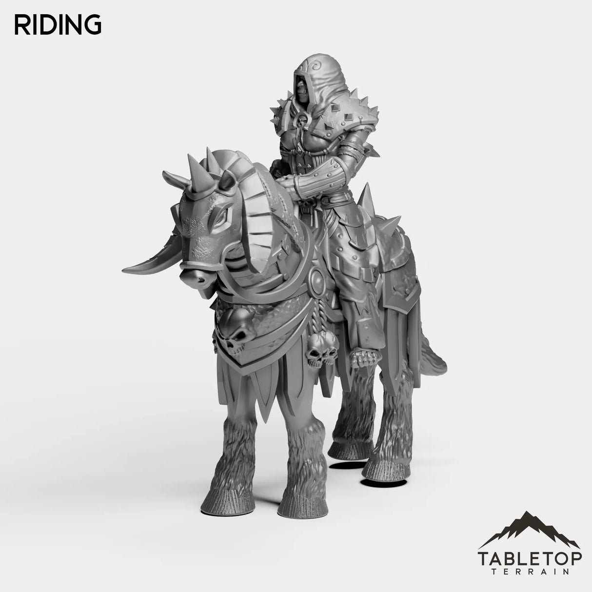 Tabletop Terrain Miniature Riding DK Orc Female
