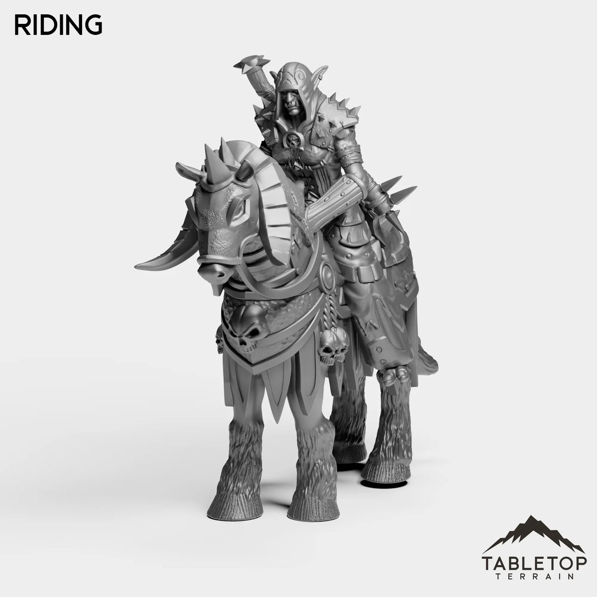 Tabletop Terrain Miniature Riding DK Troll Female