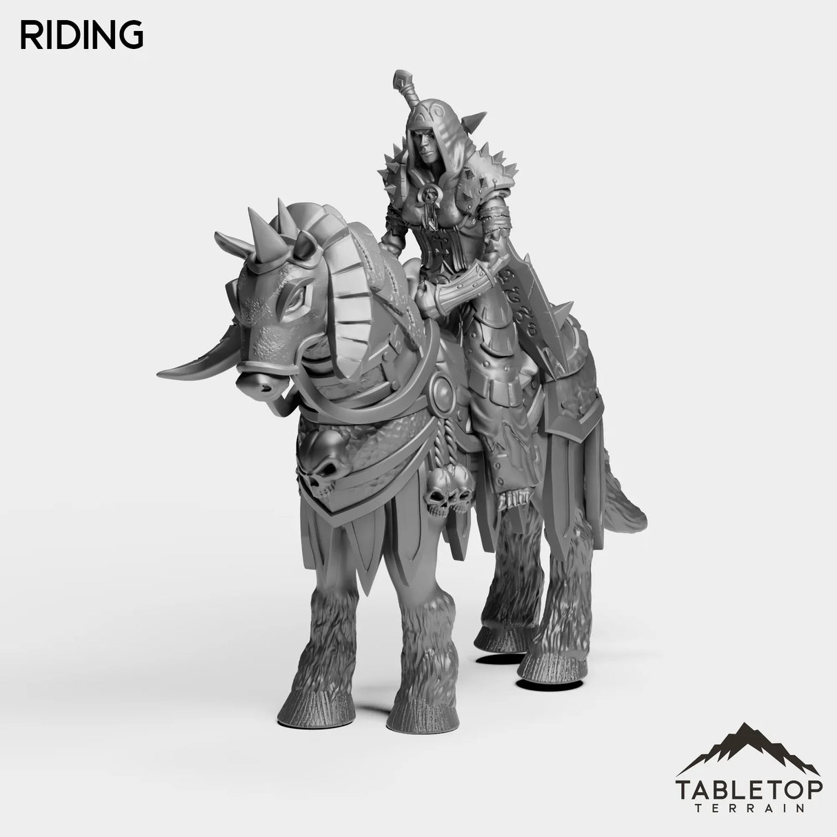 Tabletop Terrain Miniature Riding DK Undead Female