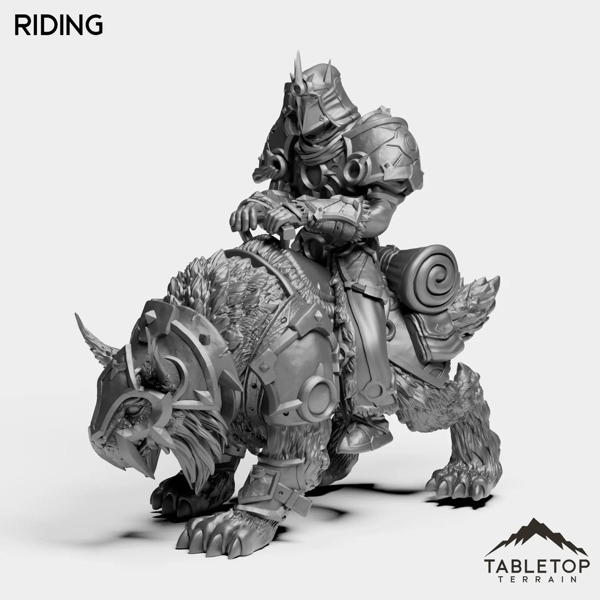 Tabletop Terrain Miniature Riding Highland Warrior