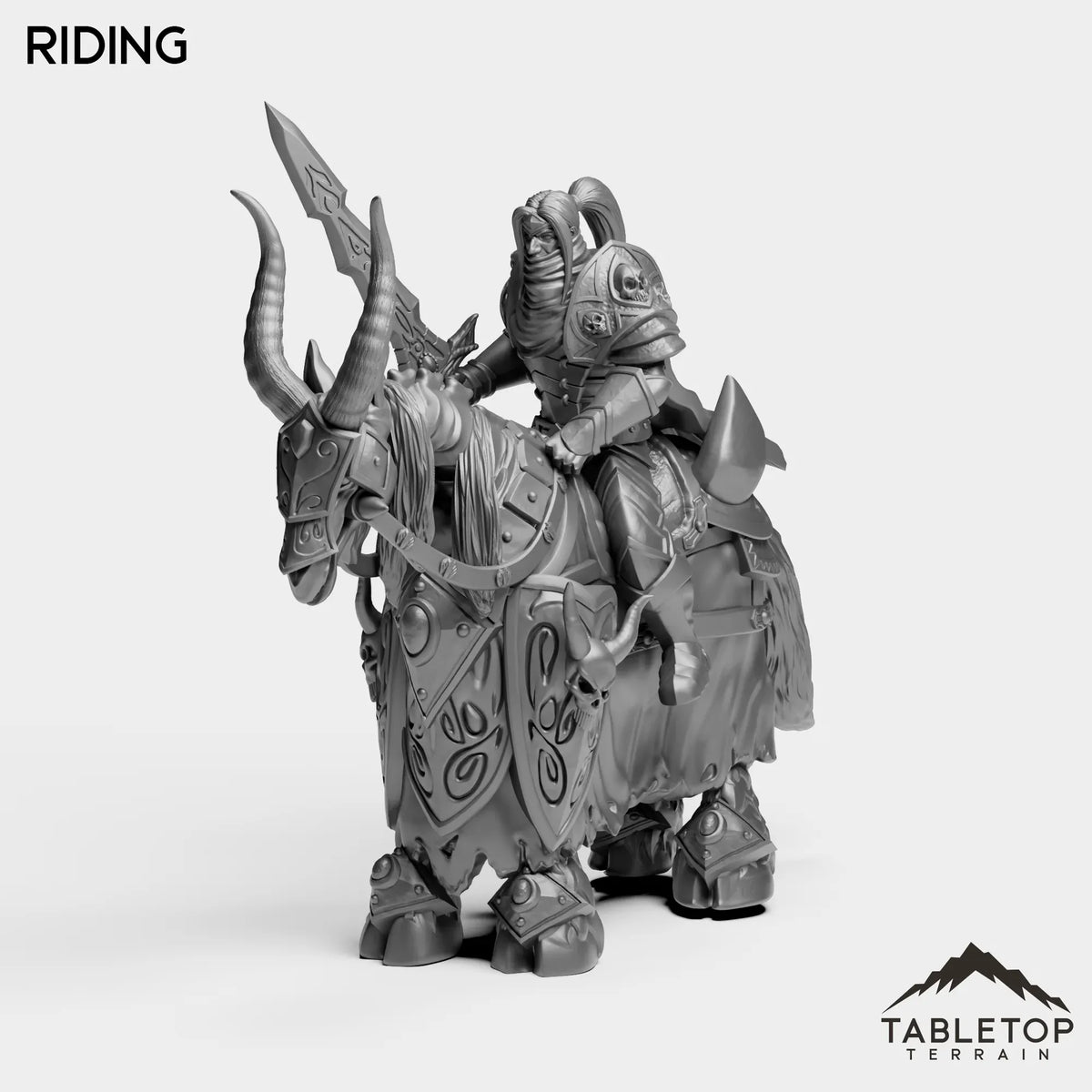Tabletop Terrain Miniature Riding Horseman Boss 3